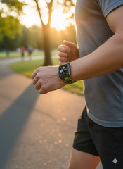 Apple Watch Magnetic Stealth Green Camouflage Strap 42/44/45/49 MM