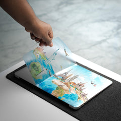 Transparent Travel Around The Globe 3M Laptop Skin