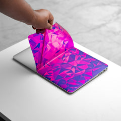 Transparent Purple Abstract Laptop Skin