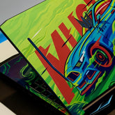 Green Mustang 3D Laptop Skins