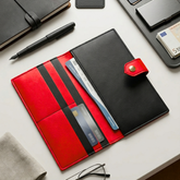 Vegan Leather Travel Wallet - Passport/Boarding Pass/Cards/Mobile Holder