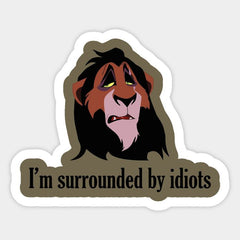 Surrounded By Idiots Laptop Sticker