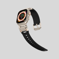 Apple Smart Black Watch Band With Metal Design- 42/44/45/49 MM