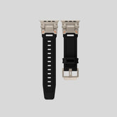 Apple Smart Black Watch Band With Metal Design- 42/44/45/49 MM