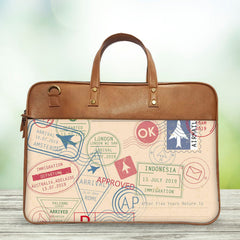 Retro Stamps Classic Laptop Bag