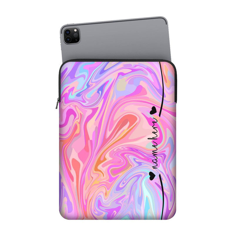 Liquid Swrill Custom Name iPad Sleeve