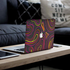 wavy-neon-orange-laptop-skin-macbook