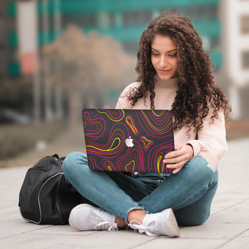 wavy-neon-orange-laptop-skin-macbook