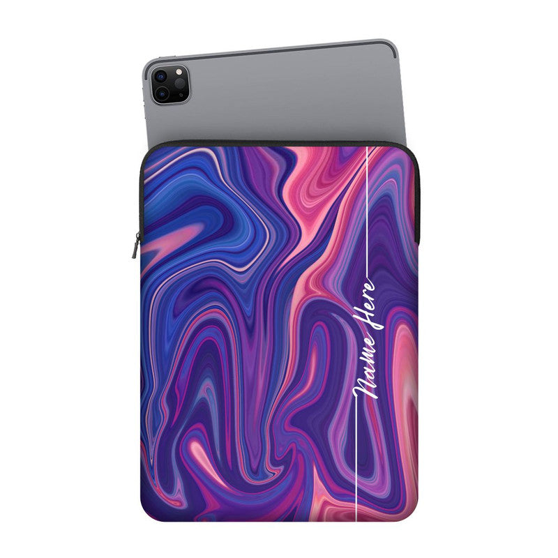 Liquid Purple Custom Name iPad Sleeve