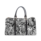 Grey Abstract Gym Bag