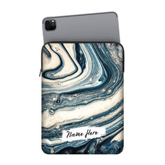 Glitter Marble Custom Name iPad Sleeve