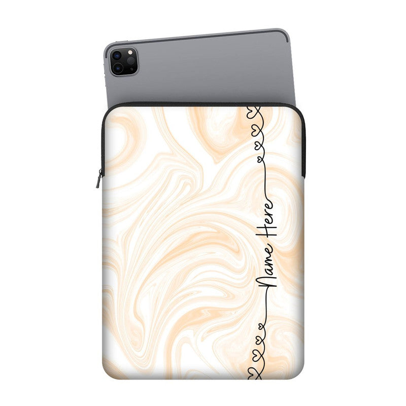 Liquid Peach Custom Name iPad Sleeve