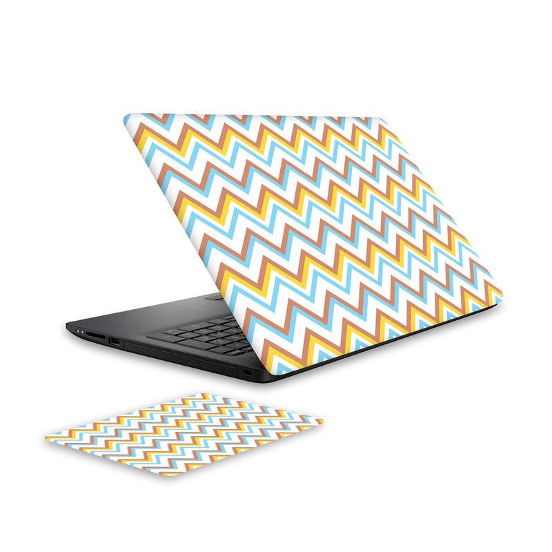 wave-stripes-2-laptop-skin-and-mouse-pad-combo WrapCart India