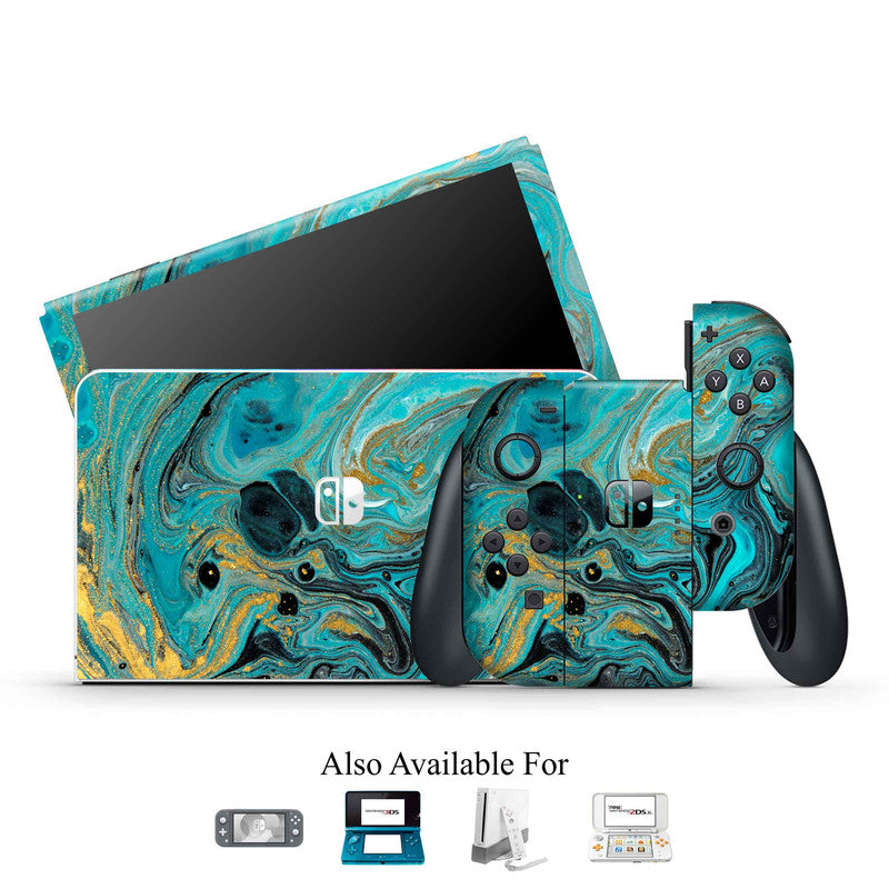 Blue Gold Nintendo Skin