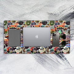 Wanderlust Sticker Tech Mat - Extra Large Office Desk Mat
