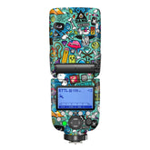 Blue Abstract Camera Flash Skin