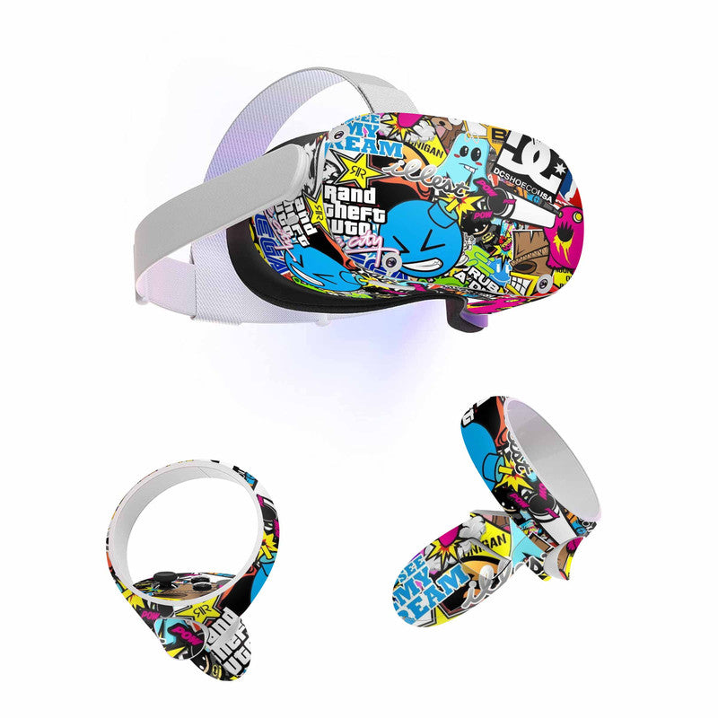 Sticker Bomb 1 Skin For Meta Oculus Quest 3 VR