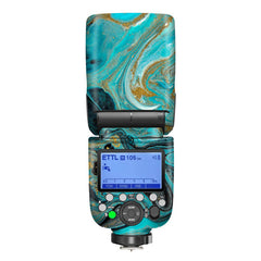 Blue Gold Camera Flash Skin