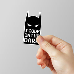 I Code In The Dark Laptop Sticker