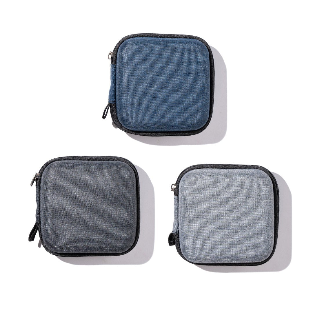 Denim Multi Purpose Tech Organizer for Charger/Earphone/Pen Drives/Cables - Box Shape