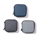 Set of 3 - Denim Multi Purpose Tech Organizer for Charger/Earphone/Pen Drives/Cables - Box Shape