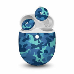 Grove Blue Camo Skin For Pixel Buds A-Series 
