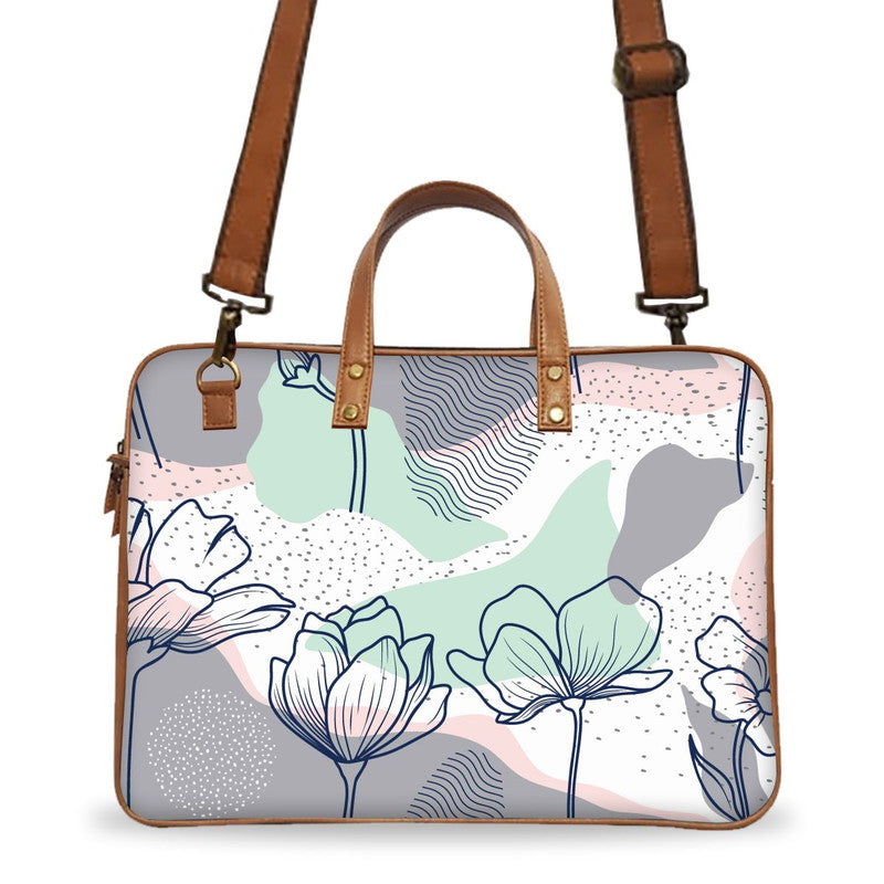 Abstract Art Floral Deluxe Laptop Bag