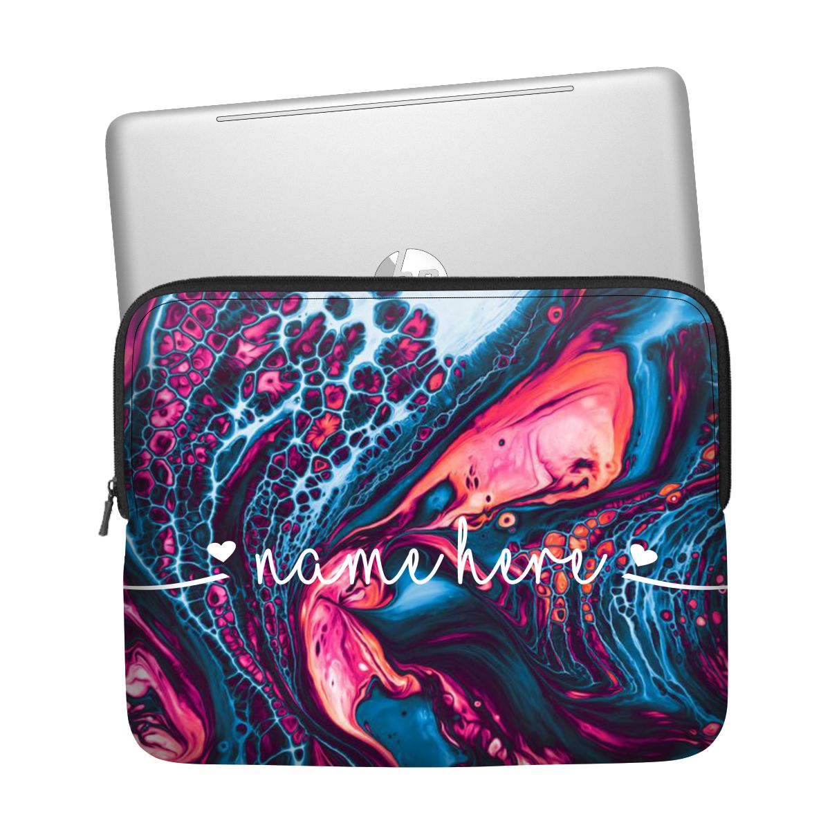 Liquid Psychedlic Laptop Sleeve - Custom Name