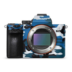 Dark Blue Camo Camera Skins