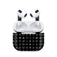 Airpods 3 Tech Icons Black