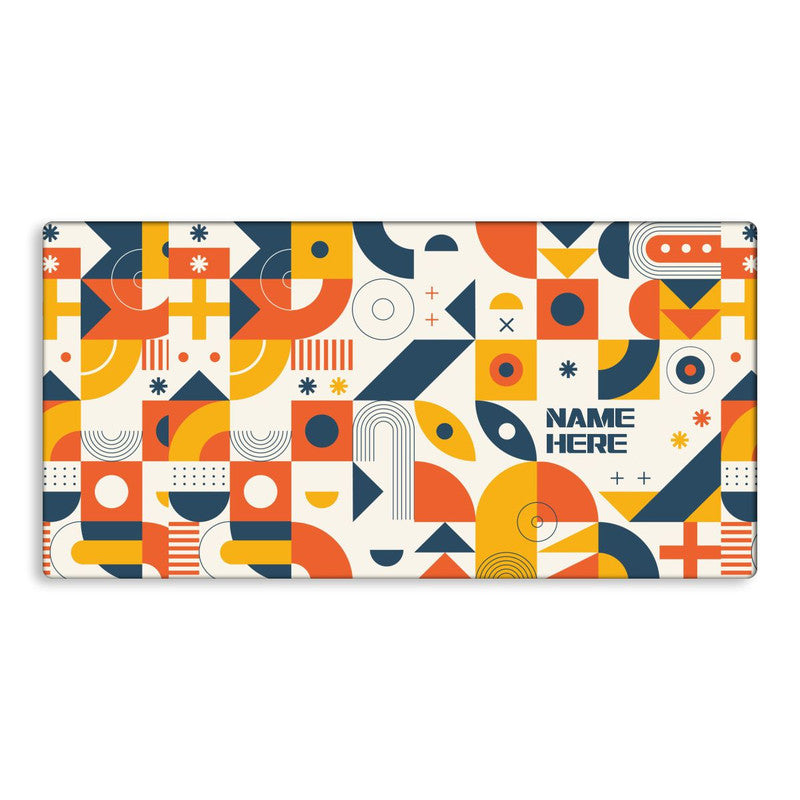 Abstract Column Custom Name TechMat - Extra Large Mouse Pad