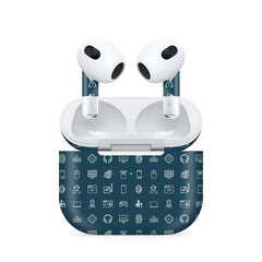 Airpods 3 Tech Icons Blue