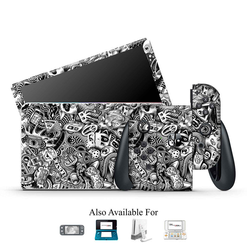 Grey Abstract Nintendo Skin
