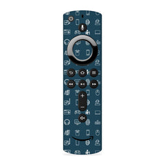 Tech Icons Blue Fire TV Stick Remote Skin