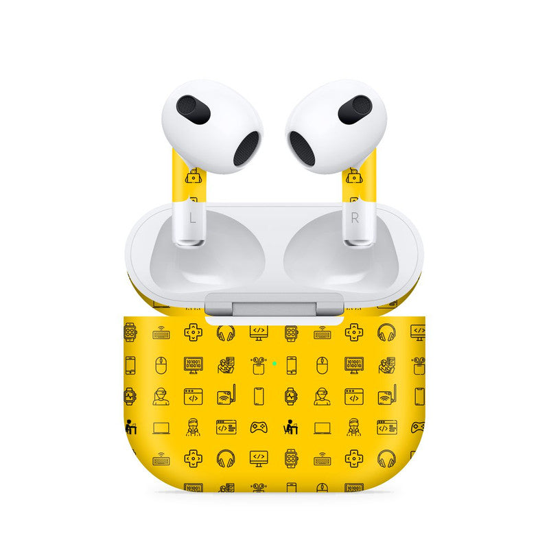 Airpods 3 Tech Icons Yellow