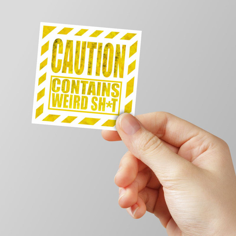 Caution Laptop Sticker