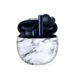 White Marble Skin For Realme Buds Air 2