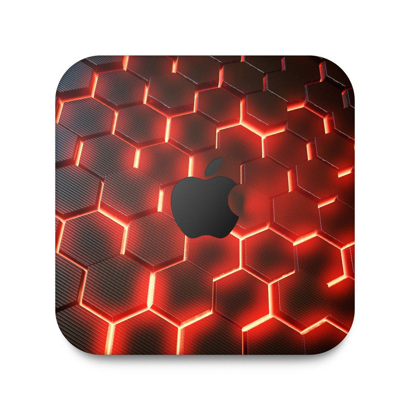 Matrix Orange Apple Mac Mini Skin