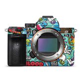 Blue Abstract Camera Skins