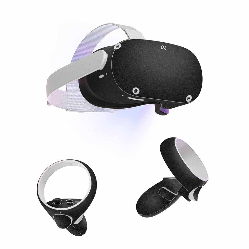 Black Leather Skin For Meta Oculus Quest 3 VR