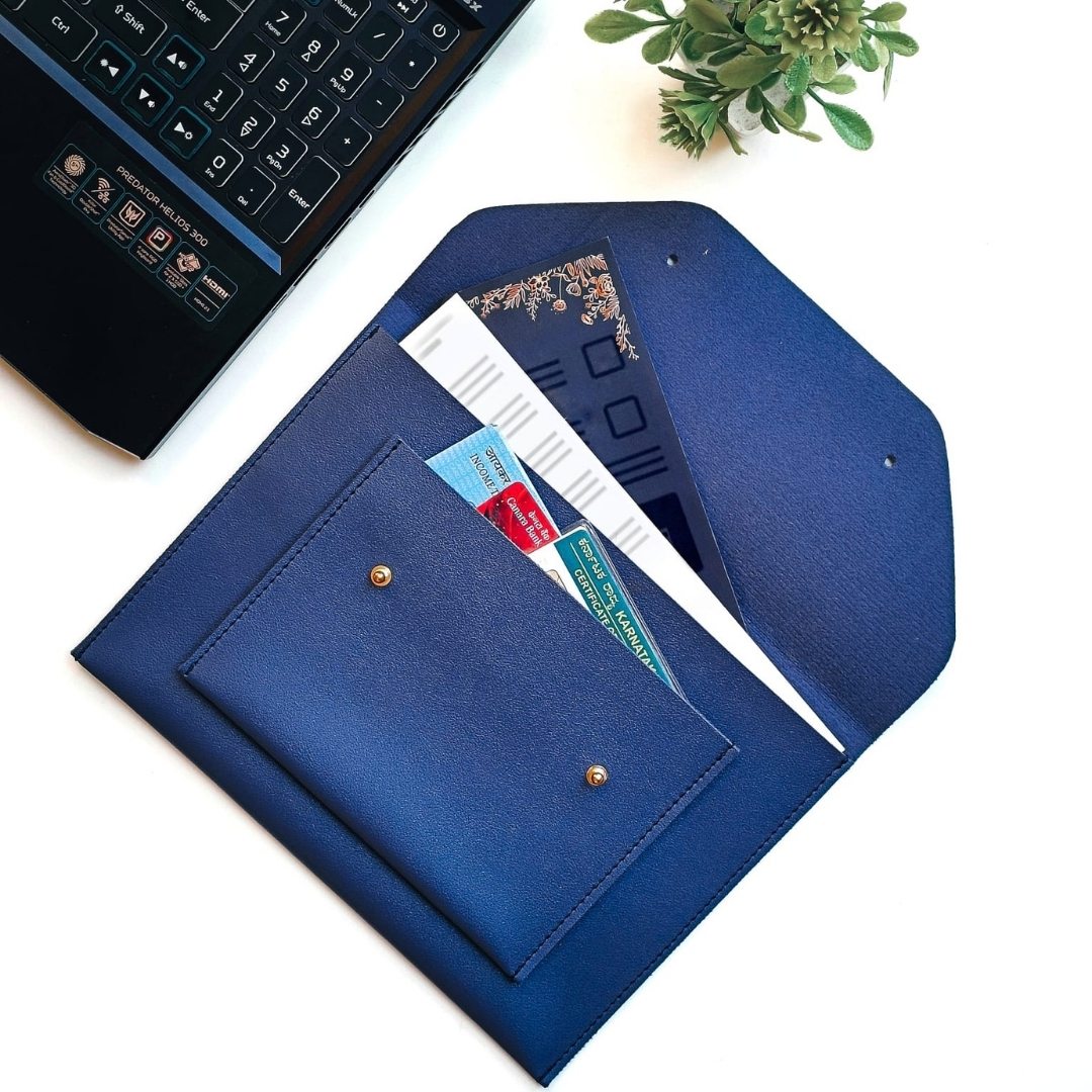 Leather Folder Documents Organizer