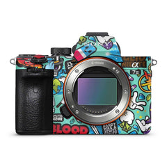 Blue Abstract Camera Skins