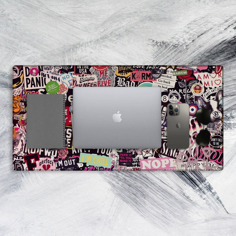 Junkyard Stickers Tech Mat - Extra Large Office Desk Mat