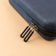 Denim Organizer Large Case for Electronics Accessories - Charger/Hard Drive/USB Cables/Power Bank/Earphones & More