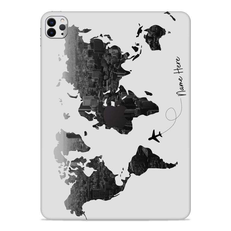 All Over The World Custom Name Ipad Skin