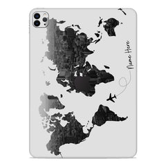 All Over The World Custom Name Ipad Skin