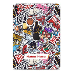 Cartoon Art Custom Name Ipad Skin