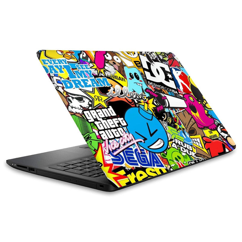 JUNKYARD Vinyl Laptop Skin Sticker Compatible for 15.6 inches Laptop :  : Computers & Accessories