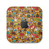 Olive Yellow Abstract Apple Mac Mini Skin
