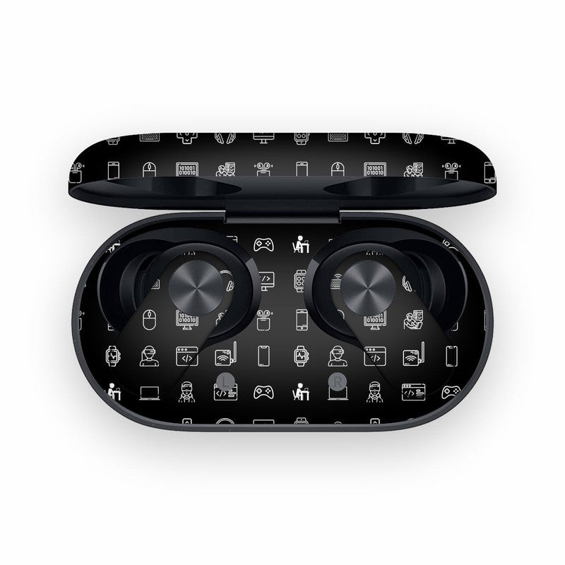 Tech Icons Black OnePlus Nord Buds 2 Skin